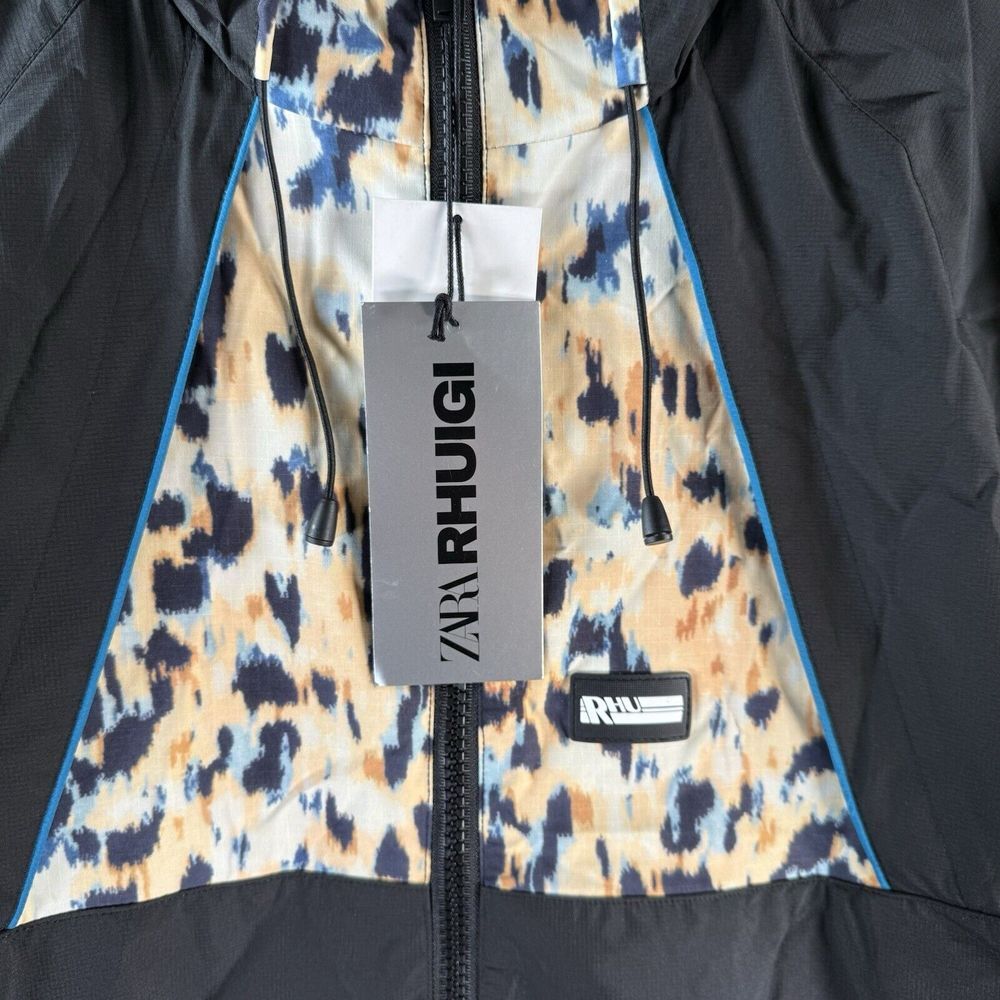 ZARA MENS Jacket X RHUIGI Colorblock Hooded Full Zip Size‎ Large / XL NWT - Picture 5 of 12